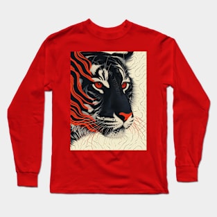 The Tiger with Fiery Eyes Long Sleeve T-Shirt